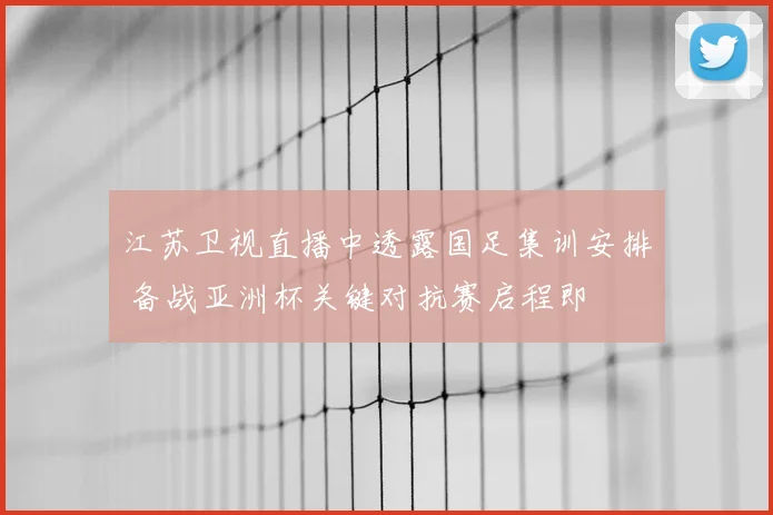 江苏卫视直播中透露国足集训安排 备战亚洲杯关键对抗赛启程即